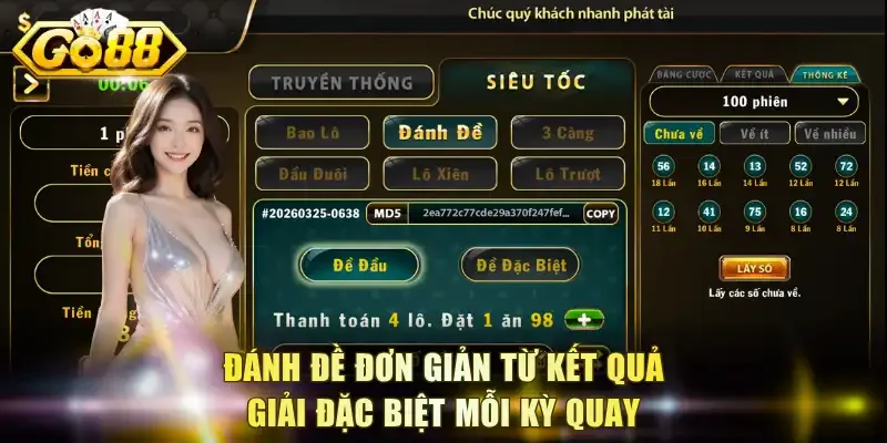 Đánh đề đơn giản từ kết quả giải đặc biệt mỗi kỳ quay